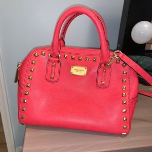 Pink studded Michael Kors bag